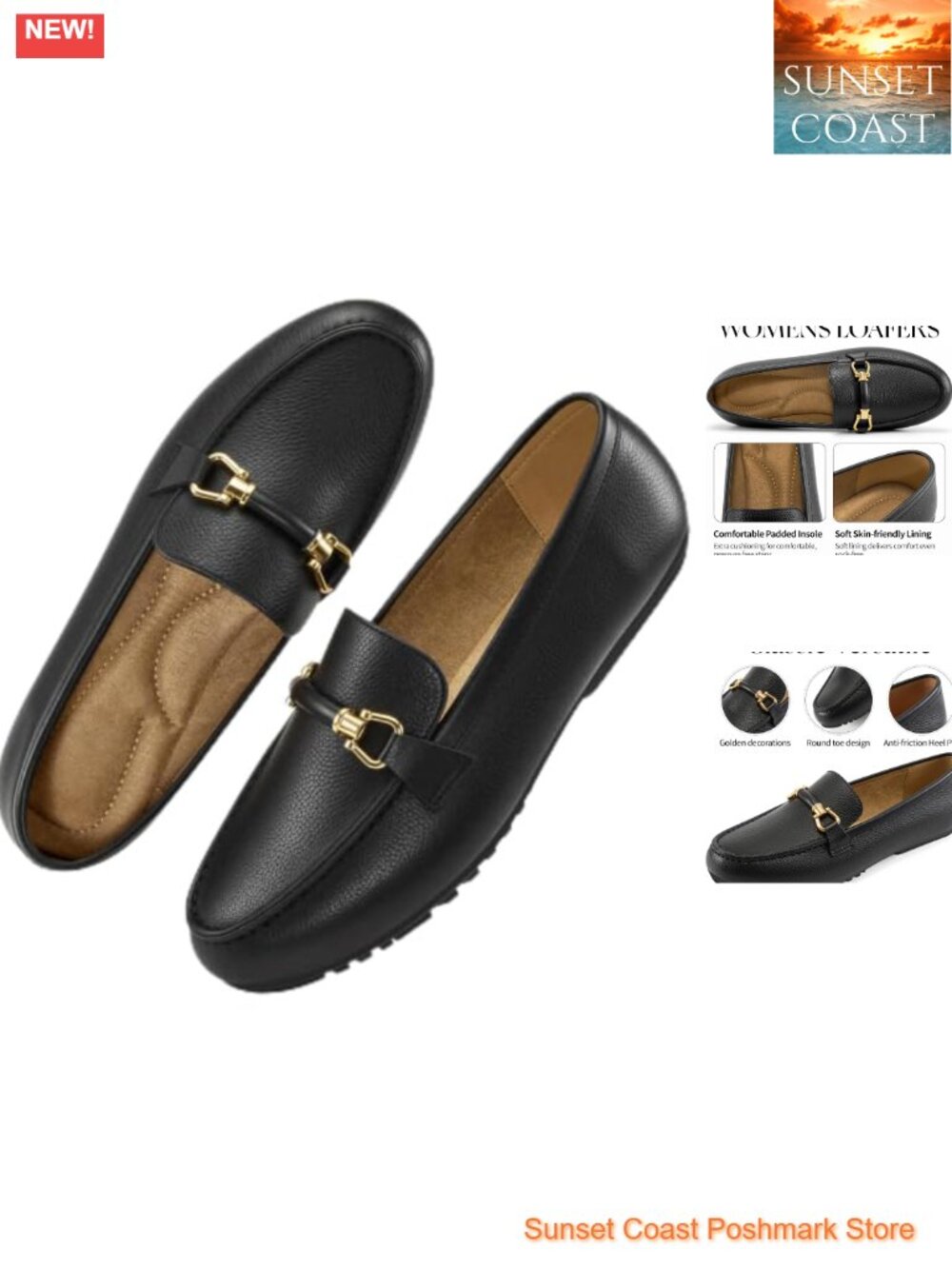 Women's Comfortable Loafers Slip On Fashion Work Flats Casual Driving Mocc